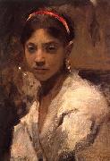 John Singer Sargent Head of a Capri Girl Spain oil painting artist